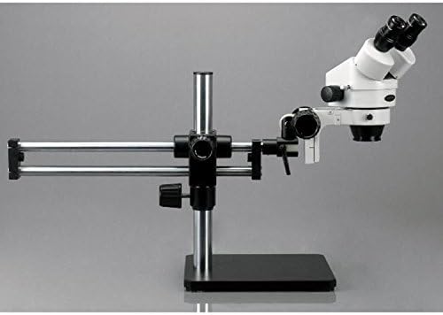 AmScope SM-5B-FRL Professzionális Sztereó Zoom Binokuláris Mikroszkóp, WH10x Szemlencse, 7X-45X Nagyítás, 0.7 X 4, 5 X Zoom