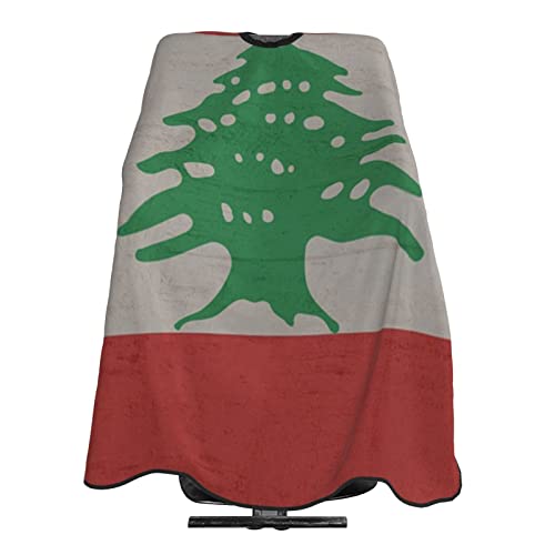 Retro Libanon Zászló 3d Nyomtatás Professzionális Fodrász Cape Haj Vágás Haját Szalon Cape Fodrász Kötény 55 X 66