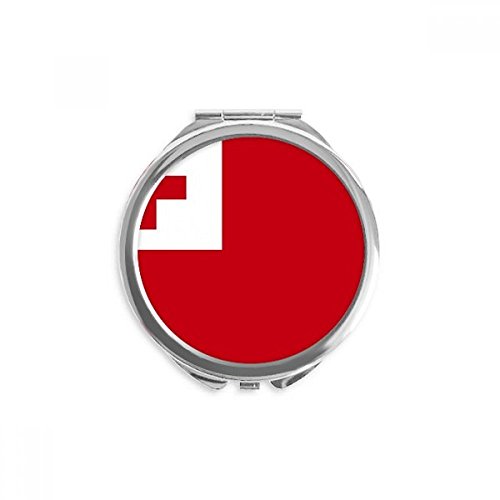 Tonga Nemzeti Zászló Óceánia Ország Kezét Kompakt Tükör Kerek Hordozható Zsebében Üveg