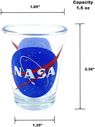 Aeisage a NASA Pohár Készlet 3 NASA, feles pohár 3 Csomag Szuvenír ivópohár a NASA Hivatalos Logó Ajándékok Space Rajongók
