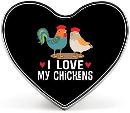 Szeretem A Csirkét Zománc Csapok Szív Alakú Gomb Csapok Bross Hajtóka Jelvények