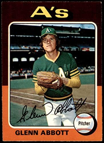 1975 O-Pee-Chee 591 Glenn Abbott Oakland Athletics (Baseball Kártya) NM Atlétika