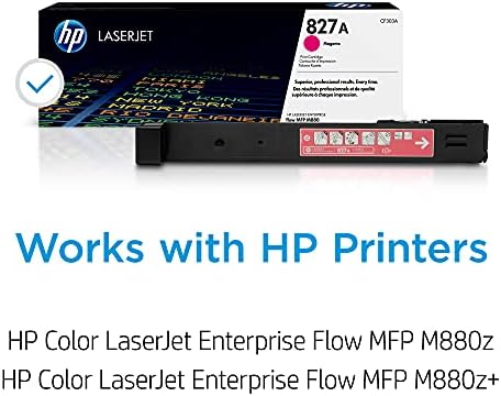 HP 827A Magenta Toner Patron | Működik HP Color LaserJet Enterprise MFP M880 Sorozat | CF303A