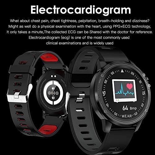 Új Férfi Muliti-Sport Vérnyomás pulzusmérő IP68 Vízálló Intelligens Karóra az Android iPhone (Fekete)