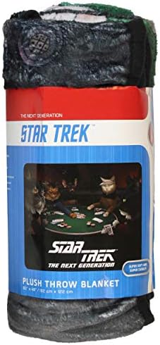 INTIMO Star Trek: Az új Nemzedék PEDIG a Macska Karakter Kártya Fleece Puha Takarót 60 x 48 (152cm x 122cm)