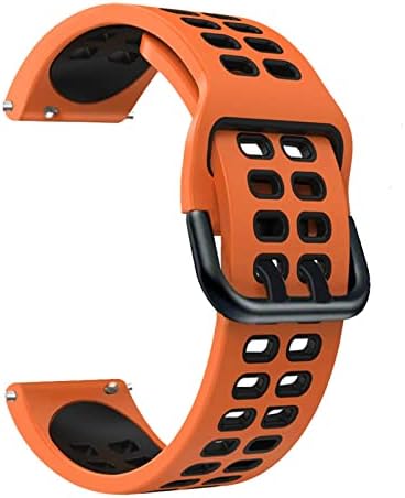 KANGDD Szilikon Pántok Nézni Zenekar TicWatch Pro 3 Ultra/LTE/2021 GPS S2 E2 GTX Csere Watchbands 20 22mm Karkötő (Szín : Narancs
