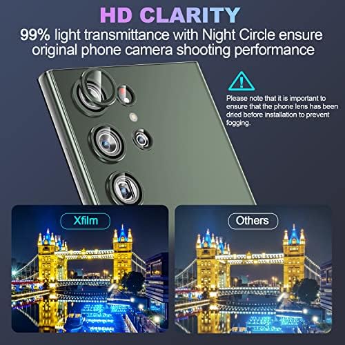 Xfilm Kamera Lencséjét Védő Samsung Galaxy S23 Ultra, Alufelni Egyedi Lencse Védő a Igazítás Fram, karcálló HD Tiszta Kamera Képernyő