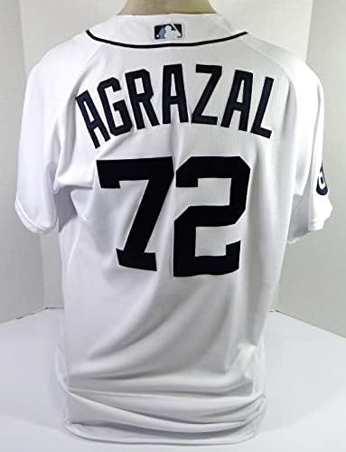 2020 Detroit Tigers Dario Agrazal 72 Játék Kiadott O Használt Fehér Jersey Kaline 6 P - Játék Használt MLB Mezek