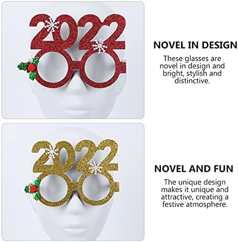 KESYOO 6db Új Év 2022 Szemüveg, Vicces, Kreatív Szemüveg Dekoráció, Party Jelmez, Kellék, Karácsonyi Dekoráció