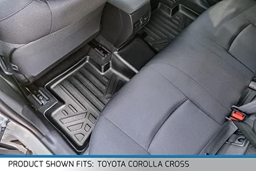 SMARTLINER Egyéni Illeszkedik Minden Időjárási 2 Sor Fekete Szőnyeg Bélés Készlet Kompatibilis 2022-2023 Toyota Corolla Kereszt