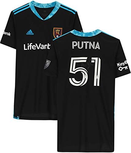 Andrew Putna Real Salt Lake Dedikált Match-Használt 51 Fekete Jersey a 2020-as MLS-Szezon - Dedikált Foci Mezek