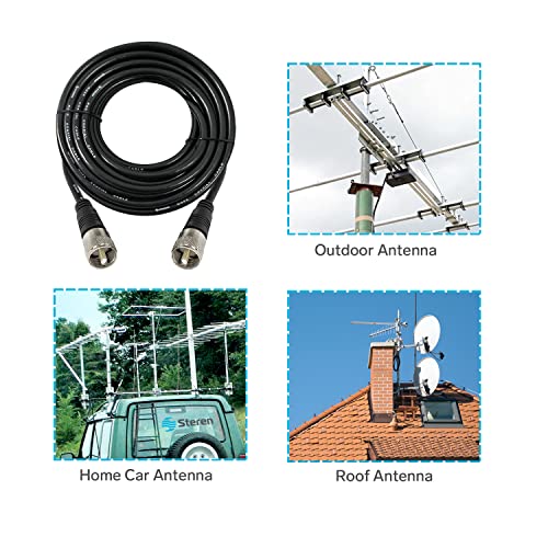 Koax Kábel Koaxiális Kábel Csatlakozó - 6ft Antenna Kábel - Csatlakozó Koax - Koax Kábel Csatlakozó - RG8X Koaxiális Kábel - UHF Antenna