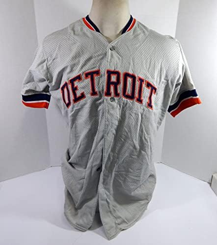 Detroit Tigers Játékban Használt Szürke Jersey gyakorlást 42 DP36002 - Játék Használt MLB Mezek
