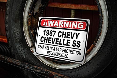 1967-ben a 67-es Chevy Chevelle SS biztonsági Öv Ajánlott Gyors Autó Alá, Fém Garázs Tábla, Fali Dekor, GM Autó Jel - 10x14 cm
