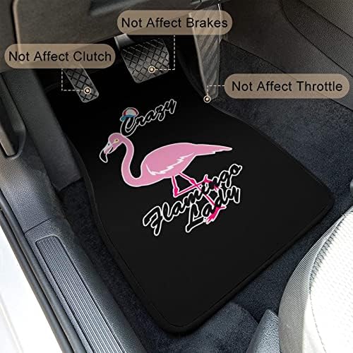 Őrült Flamingo Hölgy Autó Szőnyeg Auto Első/Hátsó Védelem Szőnyegek Nyomtatás Láb Párna TEREPJÁRÓ Teherautó, Furgon Készlet 4