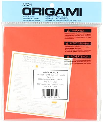 Origami Papír 7X7 100/Pkg, Vegyes Színek