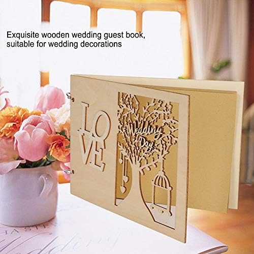Esküvői vendégkönyv, Fából készült Esküvői vendégkönyv Album Üzenet a Notebook számára, Esküvő, Eljegyzés, Dekoráció, Esküvői, Baba Zuhany,