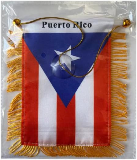 Puerto ricó-i Zászló ablakban lóg mini banner