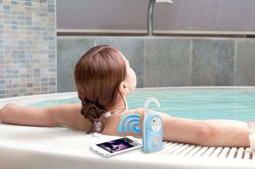 Pyle-t, Hordozható, Vezeték nélküli, Vízálló Zuhanyzás Hangszóró - Kültéri Bluetooth-Kompatibilis Újratölthető elemes Hangos Hangszóró Rendszer