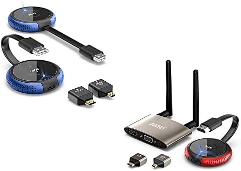 Vezeték nélküli HDMI-Adó-Vevő készülék 4K 2 db, HDMI-VGA adapter PC, Laptop, Telefon, Kamera, Blu-ray, Netfix, PS5 Monitor, Projektor,