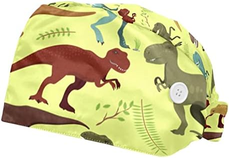 Niaocpwy Retro Erdő Dinoszaurusz Dolgozó Kap A Gombok, Állítható Fejpánt Nyakkendő, Kalap A Nők