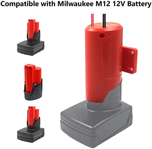 Ghoiqh Hatalom Kerekek Akkumulátor Adapter Kompatibilis a Milwaukee M12 Akkumulátor 12V Adapter Átalakító Csatlakozó átalakító Készlet Vezeték