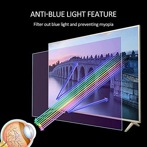 Anti-Kék Fény a Szem Védelme TV-Film, csillogásmentes/Anti UV TV Képernyő Védő LCD, LED, 4K OLED & QLED HDTV-55 (1221 * 689mm)