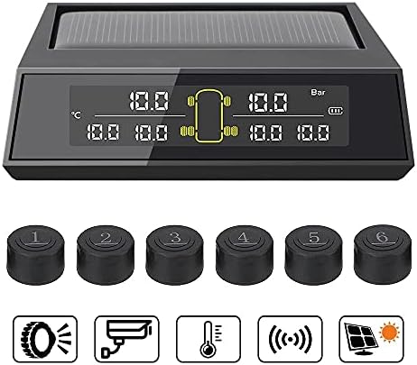 LIRUXUN Külső Érzékelő Autó Napenergia TPMS-LCD Színes Képernyő Monitoring Gumiabroncs Nyomás Tartomány keréknyomás Ellenőrző