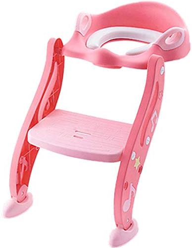Rózsaszín Bili a Létra Állítható Ülőke Lépcsőn, sámli,akár 70kg,Wc ülőke, Extra Biztonsági