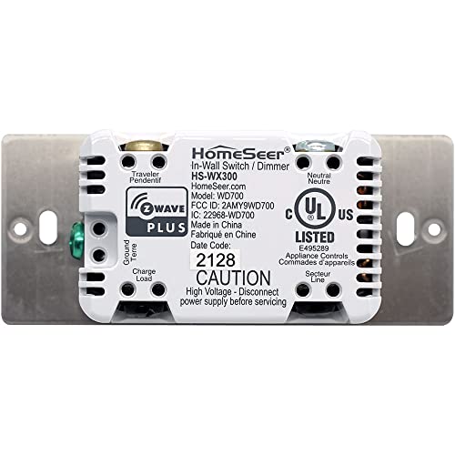HomeSeer HS-WX300 Z-Wave Plusz Okos Dimmer & Switch w/RGB LED, Multi-Tap Automatizálás Kiváltó | Nem Semleges Szükséges | Beépített