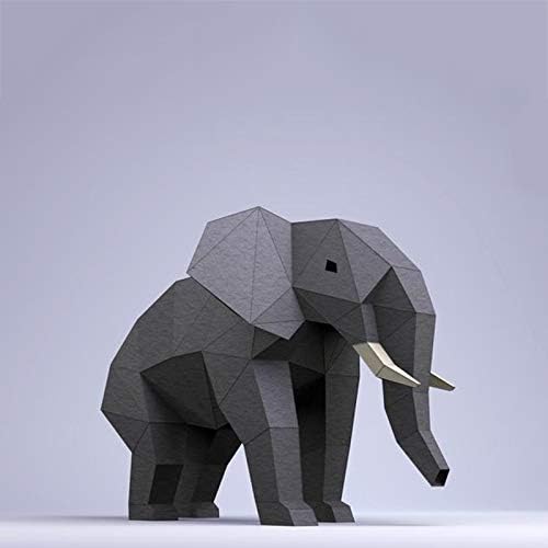WLL-DP Elefánt Anya, mind a Gyermek 3D Papír Szobor DIY Papír Modell Kézzel készített Papír Origami-Puzzle-Játék Pre-Vágott