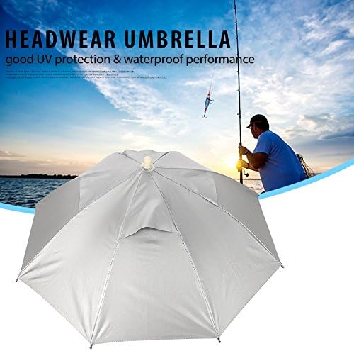 DEWIN Összecsukható Esernyő, Kalap, Könnyű Handfree Esernyő Vízálló, Rugalmas Fejfedőt a Golf Kemping Strand Horgászat
