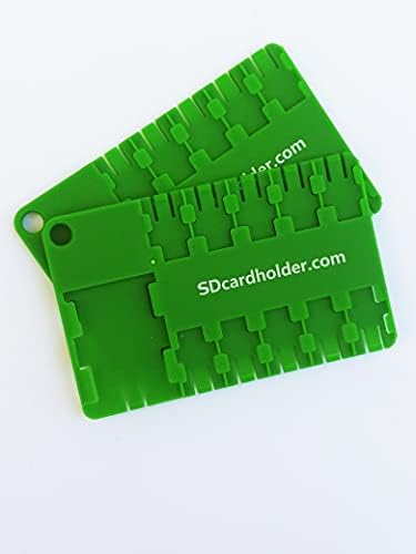 2db Micro SD Kártyát az Esetben, Zöld,Holder, Szervező Hitelkártya Méretű Tároló