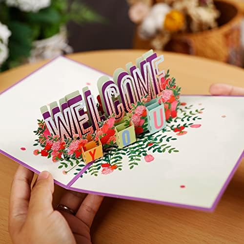 Mágikus Hangyák Üdv Pop Up Card - Virágos Design Üdvözlő Kártya, 3D üdvözlőlap, Szülinapi képeslapok, Pop Up Karácsonyi Üdvözlő