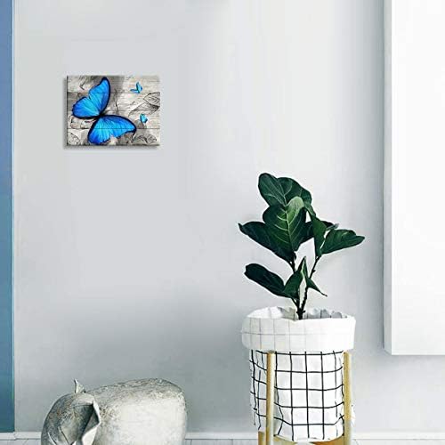 Pillangó Dekoráció Fürdőszoba Kék Wall Art Office Pillangó Szoba Dekoráció Art Festmények Hálószoba Kék Pillangó Nyomatok Fa Háttér Dekoráció