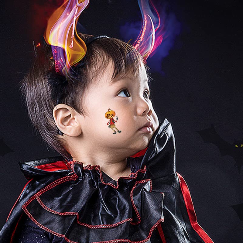 30DB Halloween Ideiglenes Tetoválás Gyerekek Vízálló Sütőtök, Sütőtök Szellemek denevérek Boszorkány Kalap Pókok Nyalókák