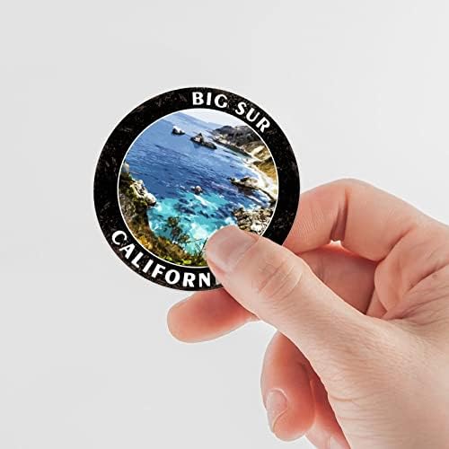 Guangpat Kaliforniai Big Sur Matricák Világ Mérföldkő Kerek Utazási Matrica Címke Pack 3 Inch Táborba, Kiránduló Matricák a Kocsi
