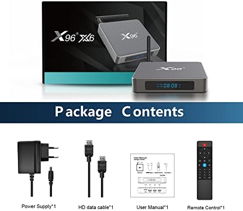 X96 X6 TV Box Android 11.0 8GB RAM, 128GB RK3566 Támogatja a 4K 2T2R MIMO Kettős WiFi 1000M Média Lejátszó i8 Billentyűzet Fekete