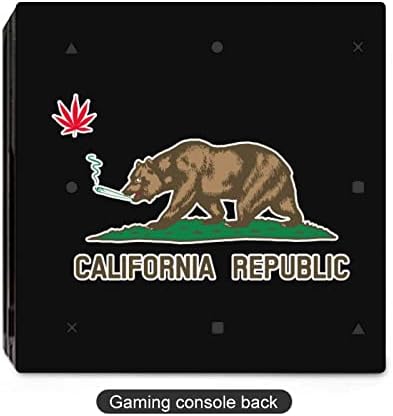 Fű Kaliforniai Aranyos Zászló Matrica Bőr Védő Vékony Fedezni PS-4 Slim/PS-4 Pro Konzol & 2 Vezérlő