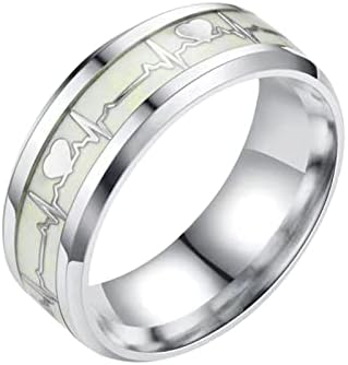 E Fiú, a Gyűrűk Egyszerű Gyűrűk Valentin R Viselni RingCan 2DB Világító Gyűrű Kreatív Luxus Gyűrű，Fény Ajándék Világító