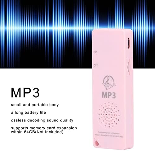 Veszteségmentes Hang Minőségű Mp3 Lejátszó, Többfunkciós Hordozható Mini Mp3 Diákok számára, Támogatja a 64 gb Külső Memória