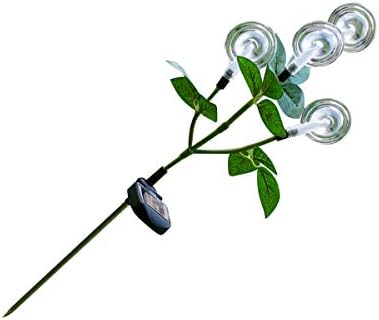 SOLUSTRE Napelemes Lámpa Kültéri, Színes Nyalóka Ütő Lámpa LED-es Akril Kert Kerti Lámpa Stick Lámpa Dekoráció (Fekete)