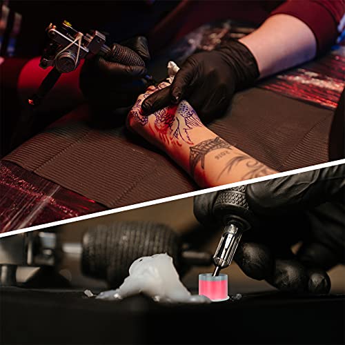 Tetováló Festék Csésze 300PCS 14 mm Közepes Eldobható Tetoválás Pigment Sapkák Bázis Műanyag Tetoválás Tetoválás MachineTattoo Kellékek Tetováló