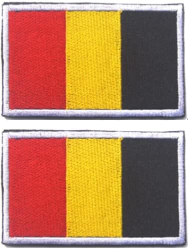 2db Belgium Zászló Hímzett Javításokat, Hímzett Kendővel Javítás Jelvény Hook & Hurok Hímzett Javítás