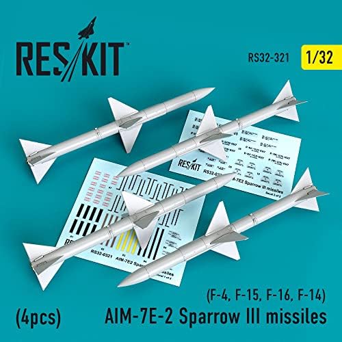 Reskit RS32-0321 - 1/32 CÉL-7E-2 Sparrow III Rakéta (4db) Kerekek, Fegyverek