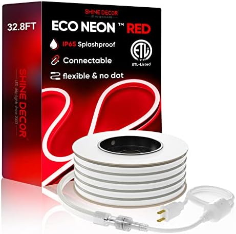 Ragyog Dekoráció Csomag Termékek a Tápkábel Csomag Piros 10M/32.8 ft LED Neon Kötél Világítás Készlet