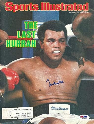 Muhammad Ali Dedikált Sports Illustrated Magazin címlapján PSA/DNS S01619 - Dedikált Boksz Magazinok