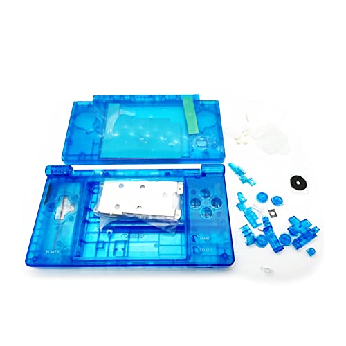 a DSi Ház Esetben Kagyló Teljes Készlet Átlátszó Kék Csere, Kompatibilis a Nintendo DSi NDSi Kézi Konzol, Külső Burkolat Burkolat Shell