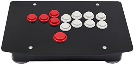 RAC-J502B-PS Teljes Gombot Arcade Harci Joystick PS4/PS3/PC Vezetékes USB-Játék Konzol Joystick (Méret : Piros, Fehér)
