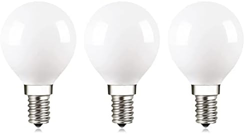 G15 LED Izzó 40W Egyenértékű, Puha, Fehér 3000K, Tejes Üveg, Szabályozható, 4 Watt E12 Gyertyatartót Bázis Gömb LED Izzó, 3 Pack